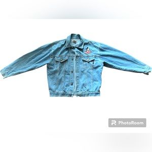Embroidered Vintage Mickey Mouse Denim Jean Jacket Large